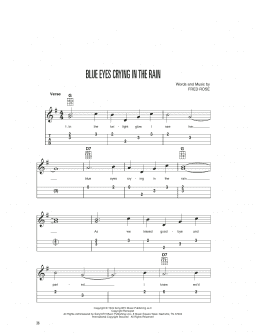 page one of Blue Eyes Crying In The Rain (Easy Ukulele Tab)