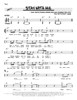 page one of Stay With Me (Real Book – Melody, Lyrics & Chords)