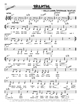 page one of Breathe (Real Book – Melody, Lyrics & Chords)