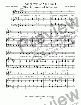 page one of Songs from As You Like It 6