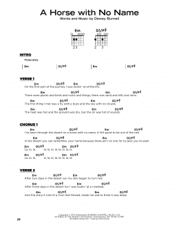 page one of A Horse With No Name (Really Easy Guitar)