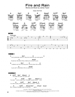 page one of Fire And Rain (Really Easy Guitar)