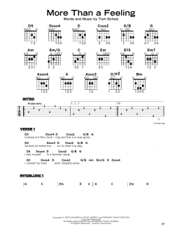 page one of More Than A Feeling (Really Easy Guitar)