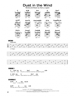 page one of Dust In The Wind (Really Easy Guitar)