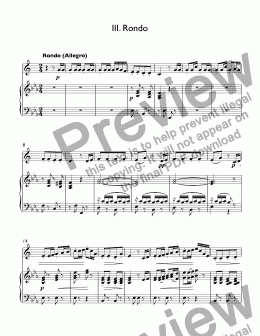 page one of Hummel - Trumpet Concerto in Eb major for trumpet Eb & piano, 3 mvt. Rondo