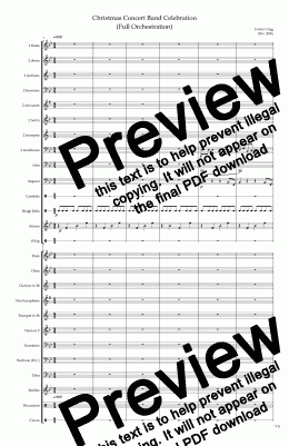 page one of Christmas Concert Band Celebration - Score and parts