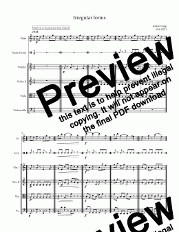 page one of Irregular forms - Score and parts