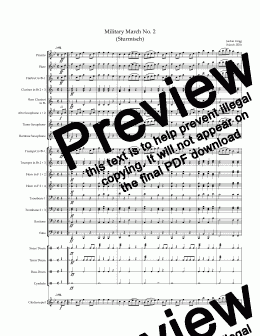 page one of Military March No 2 (Sturmisch) - Score and parts