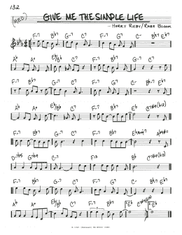 page one of Give Me The Simple Life (Real Book – Melody & Chords)