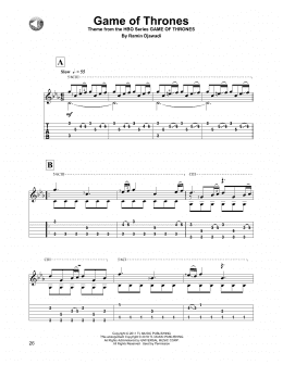 page one of Game Of Thrones (Solo Guitar)