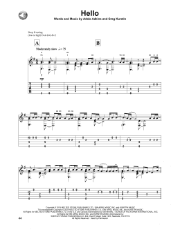 page one of Hello (Solo Guitar)