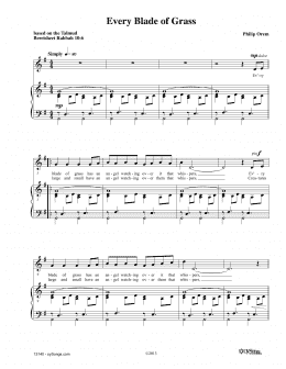 page one of Every Blade Of Grass (Piano & Vocal)