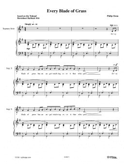 page one of Every Blade Of Grass (SATB Choir)