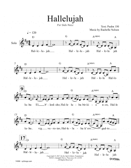 page one of Hallelujah (Lead Sheet / Fake Book)