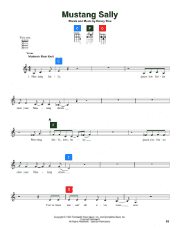 page one of Mustang Sally (UkeBuddy)