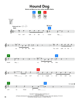 page one of Hound Dog (UkeBuddy)