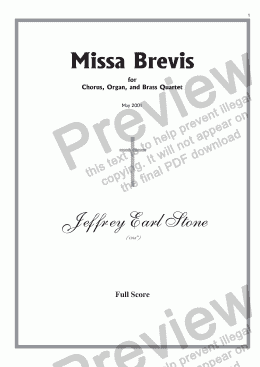 page one of Missa Brevis