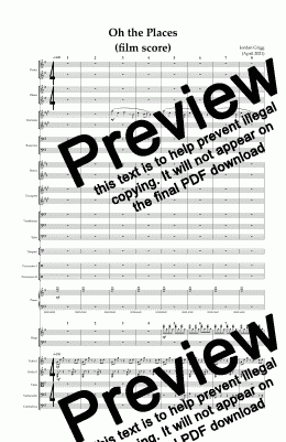 page one of Oh the Places (film score) - Score and parts