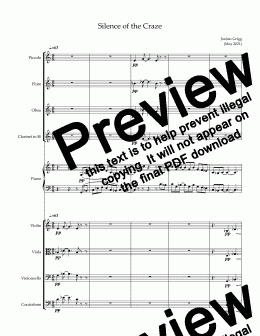 page one of Silence of the Craze - Score and parts