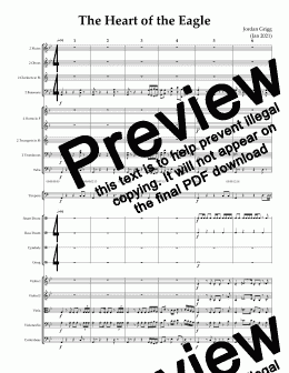 page one of The Heart of the Eagle - Score and parts