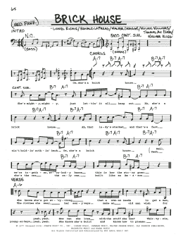 page one of Brick House (Real Book – Melody & Chords)