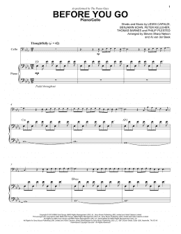 page one of Before You Go (Cello and Piano)