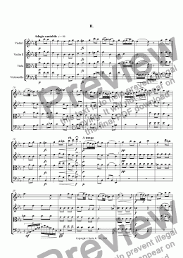 page one of String Quartet in G minor (II)