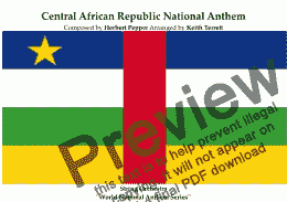 page one of Central African Republic National Anthem "La Renaissance" for String Orchestra (MFAO World National Anthem Series)