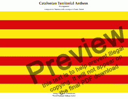 page one of Catalonian Territorial Anthem for String Orchestra (World National Anthem Series)