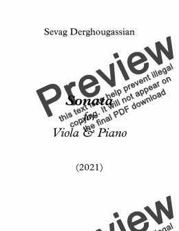 page one of Sonata Opus 22 for Viola & Piano 