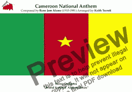 page one of Cameroon National Anthem for String Orchestra (World National Anthem Series)