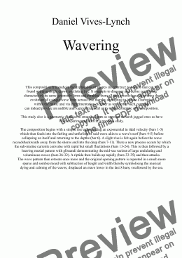 page one of Wavering