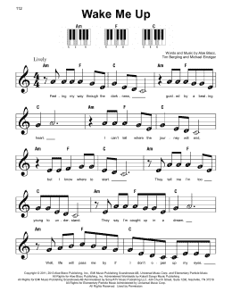 page one of Wake Me Up (Super Easy Piano)