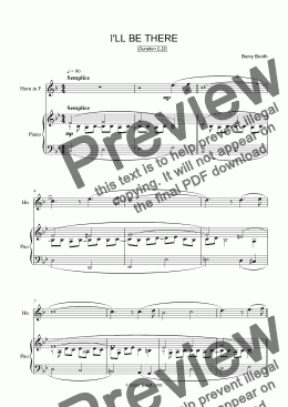 I'll be There (horn) - Download Sheet Music PDF file