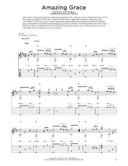 page one of Amazing Grace (Dobro)