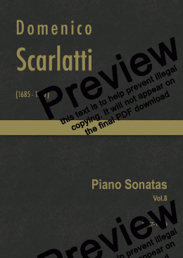 page one of Scarlatti - Complete Piano Sonatas  Vol.8