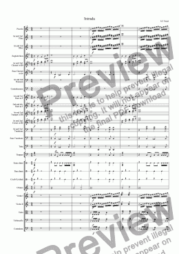 page one of Intrada for Orchestra