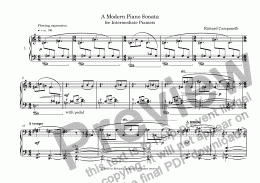 page one of A Modern Piano Sonata for Intermediate Pianists