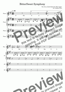 page one of Bittersweet Symphony