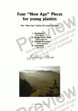 page one of New Age Music for Young Pianists