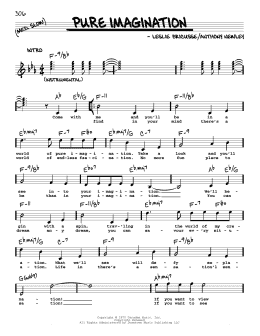 page one of Pure Imagination (Real Book – Melody, Lyrics & Chords)