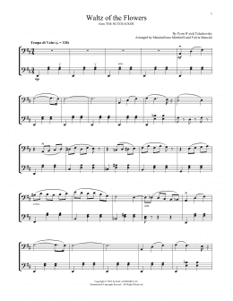 page one of Waltz Of The Flowers (from The Nutcracker) (Cello Duet)