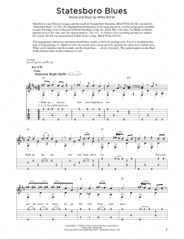 page one of Statesboro Blues (Dobro)