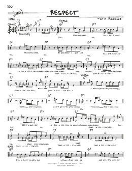 page one of Respect (Real Book – Melody & Chords)