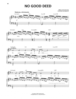 page one of No Good Deed (from Wicked) (Piano & Vocal)