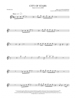 page one of City Of Stars (from La La Land) (Tenor Sax Solo)