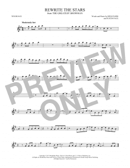 page one of Rewrite The Stars (from The Greatest Showman) (Tenor Sax Solo)