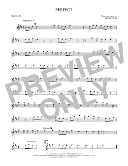 page one of Perfect (Tenor Sax Solo)