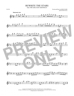 page one of Rewrite The Stars (from The Greatest Showman) (Flute Solo)