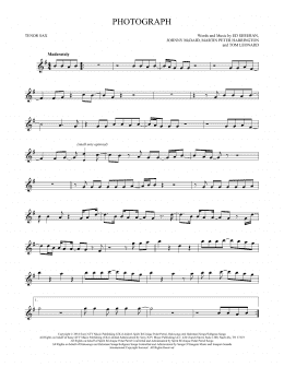 page one of Photograph (Tenor Sax Solo)